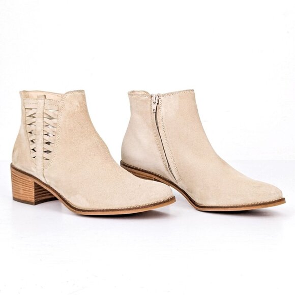 Paul Green Vienna Chelsea beige suede Boots size US 7 - Picture 1 of 10
